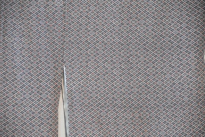 Grey Blue Vintage Silk Haori Jacket - Image 5