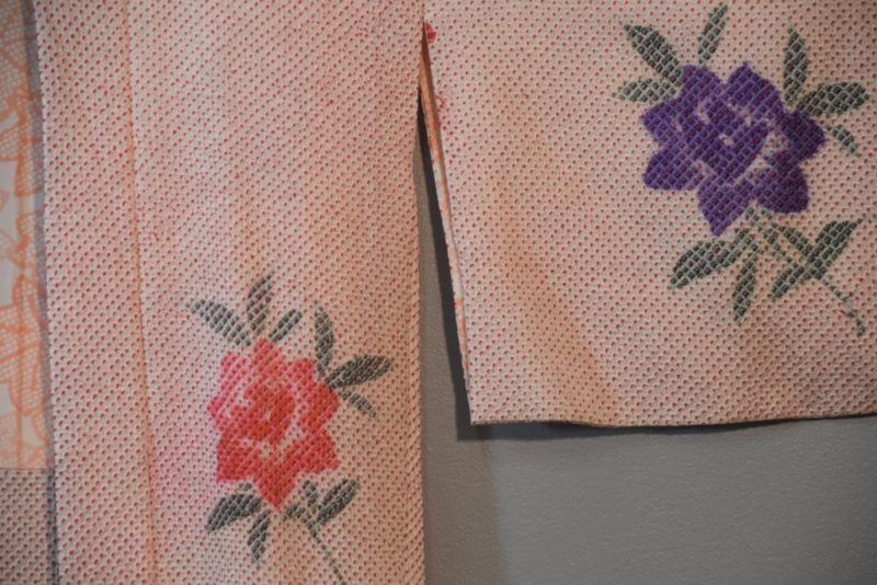 Shibori Pressed Flowers Vintage Silk Haori Jacket - Image 4