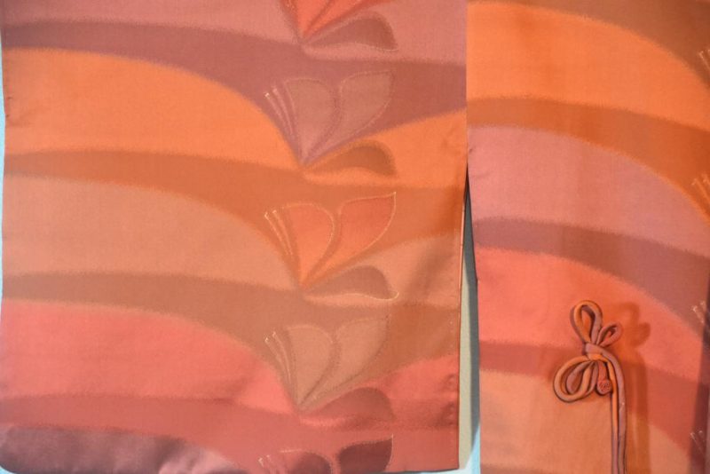 Rust to Raspberry Vintage Silk Haori Jacket - Image 4