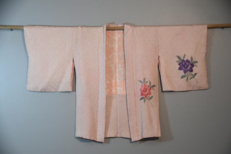 Shibori Pressed Flowers Vintage Silk Haori Jacket