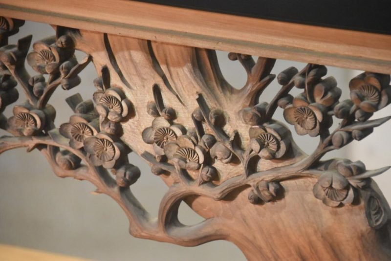 Japanese Carved Cherry Blossom Rama Transom Width:1860mm - Image 2