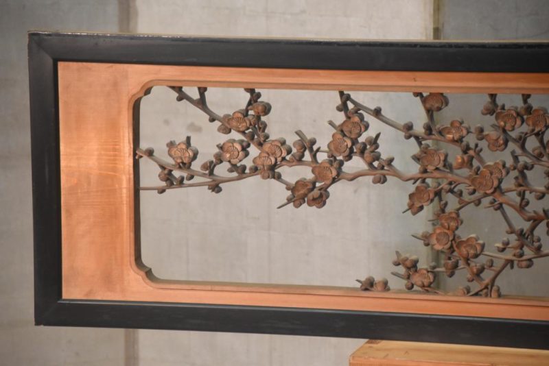 Japanese Carved Cherry Blossom Rama Transom Width:1860mm - Image 3