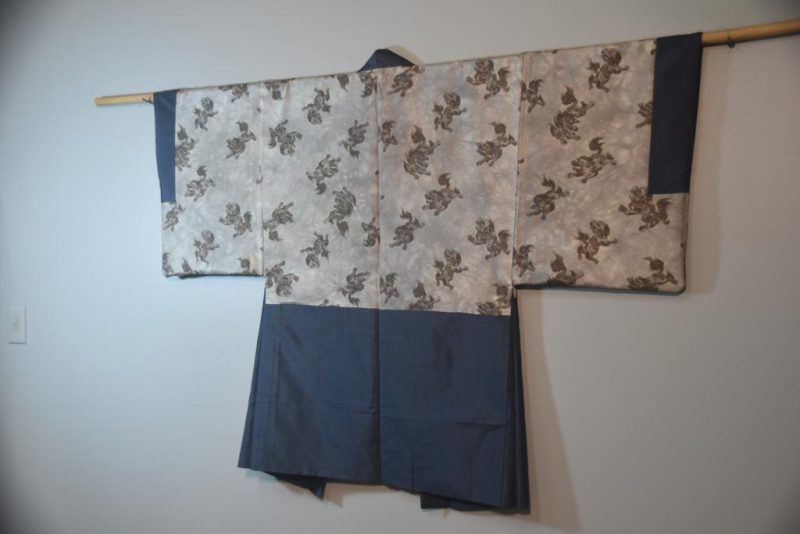Shishi Vintage Japanese Silk Mans Haori (Kimono Jacket) - Image 4