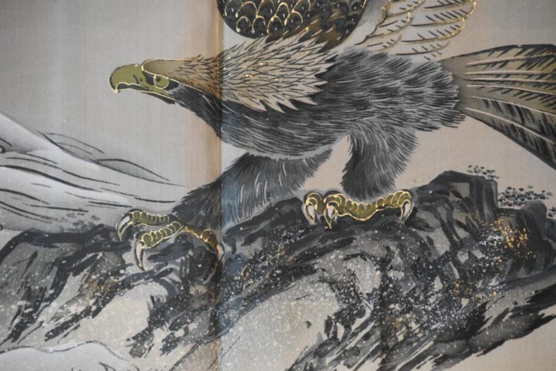 Eagle Eye Vintage Japanese Silk Mans Haori (Kimono Jacket) - Image 2