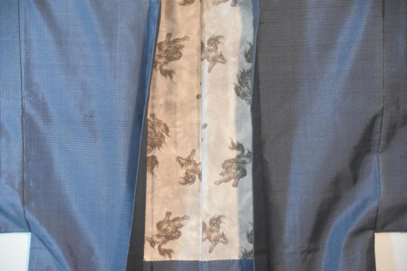 Shishi Vintage Japanese Silk Mans Haori (Kimono Jacket) - Image 6