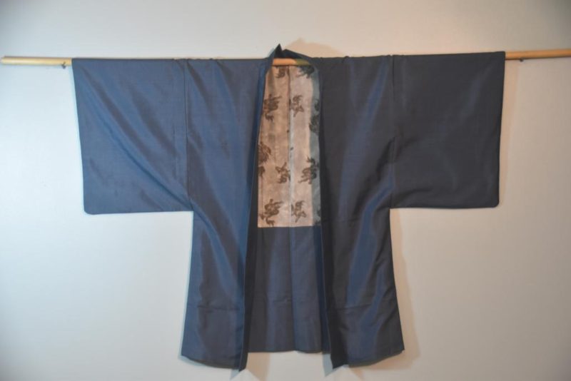 Shishi Vintage Japanese Silk Mans Haori (Kimono Jacket) - Image 5