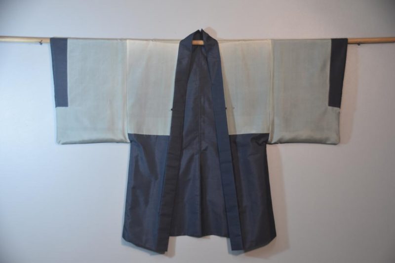 Eagle Eye Vintage Japanese Silk Mans Haori (Kimono Jacket) - Image 7