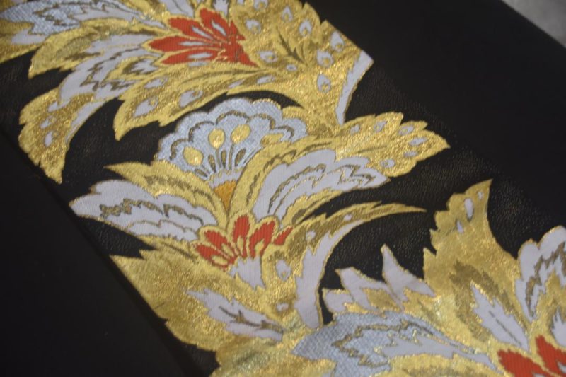 Black and Swirls Obi/Table Runner Width:4000mm - Image 2