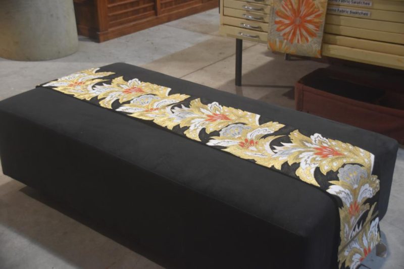 Black and Swirls Obi/Table Runner Width:4000mm - Image 3