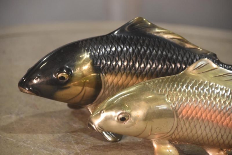 A Pair of Bronze Koi Okimono Width:260mm - Image 2