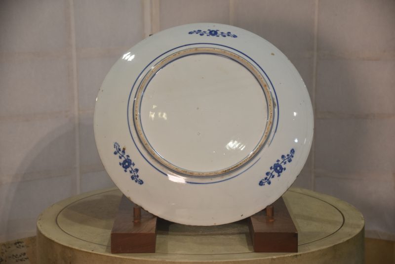 Japanese Blue and White Stencil Plate Diameter 400mm - Image 5
