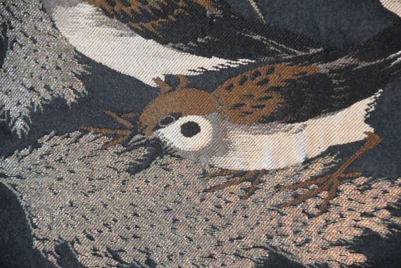 Birds in Flight Vintage Japanese Silk Mans Haori (Kimono Jacket) - Image 8