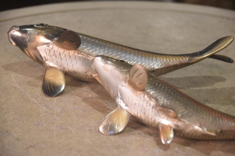 A Pair of Bronze Koi Okimono Width:260mm - Image 7
