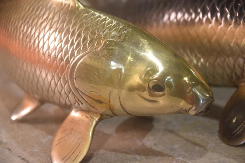 A Pair of Bronze Koi Okimono Width:260mm - Image 2