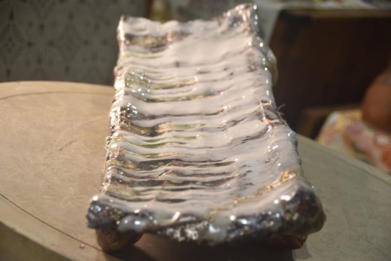 Shigaraki Pottery Plate by Takuma Murakoshi Width:680mm - Image 6