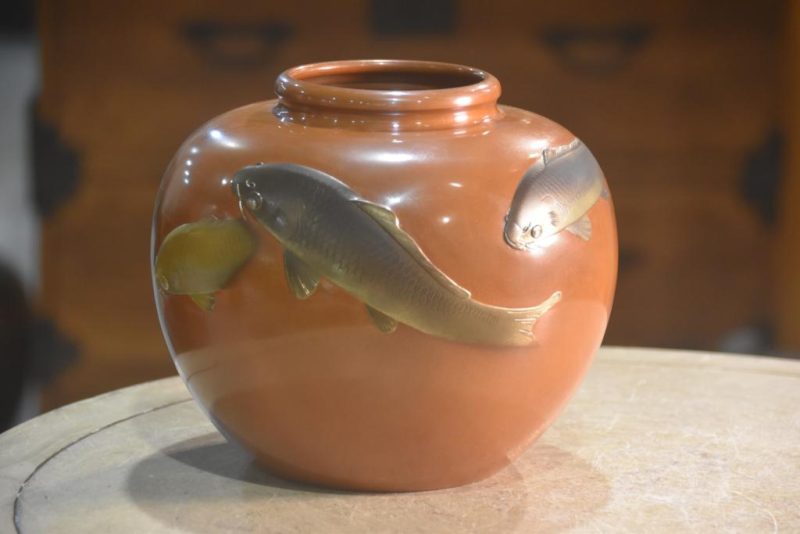 Japanese Koi Vase Width:210mm - Image 11