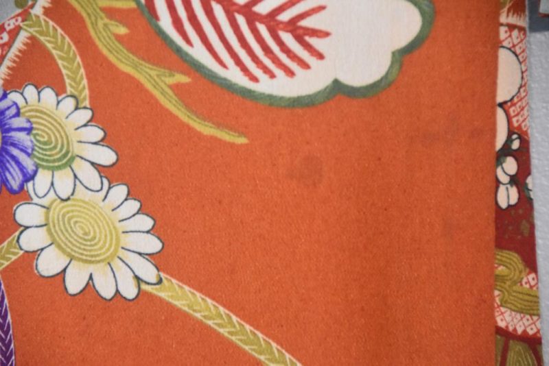 Japanese Silk Haori in Burnt Orange - Image 7