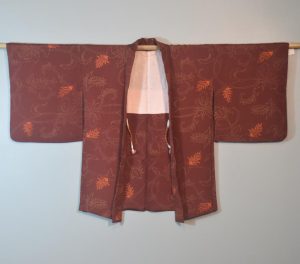Japanese Silk Haori in Vintage Maroon