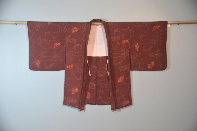 Japanese Silk Haori in Vintage Maroon