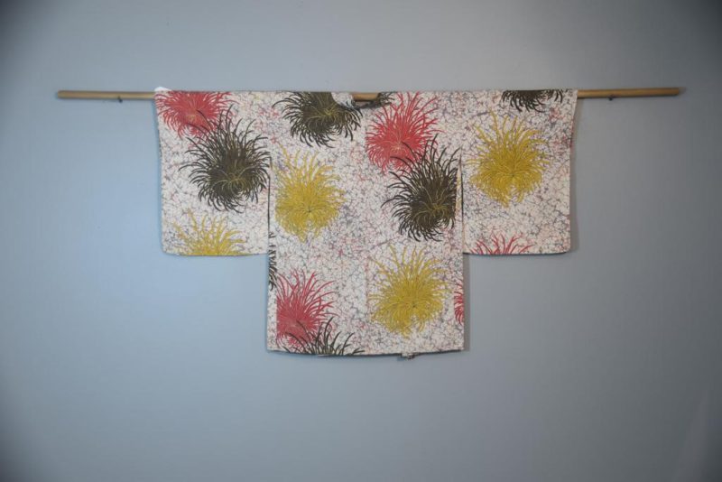 Vintage Chrysanthemum Silk Haori Jacket - Image 5