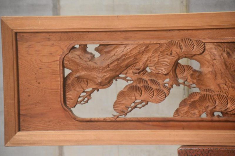 Japanese Carved Wooden Rama Transom Width:1710mm - Image 2