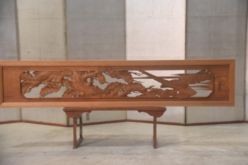 Japanese Carved Wooden Rama Transom Width:1710mm - Image 3