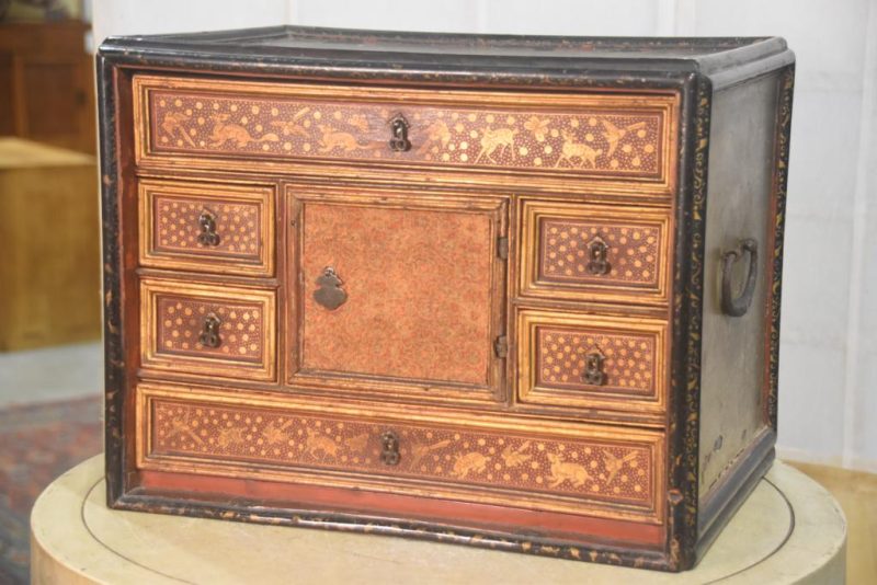 Edo Period Lacquered Small Chest Width:450mm - Image 3