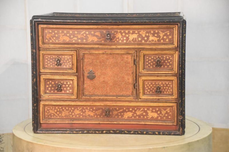 Edo Period Lacquered Small Chest Width:450mm