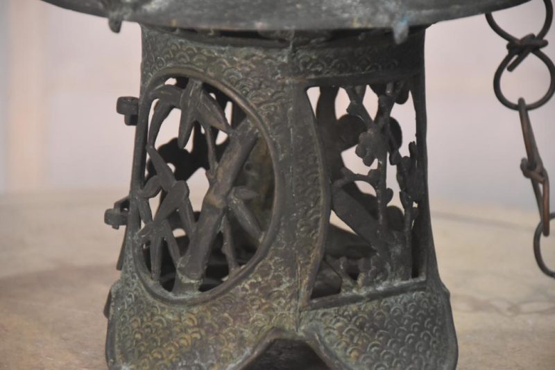 Japanese Bronze Hanging Lantern Width:200mm - Image 5