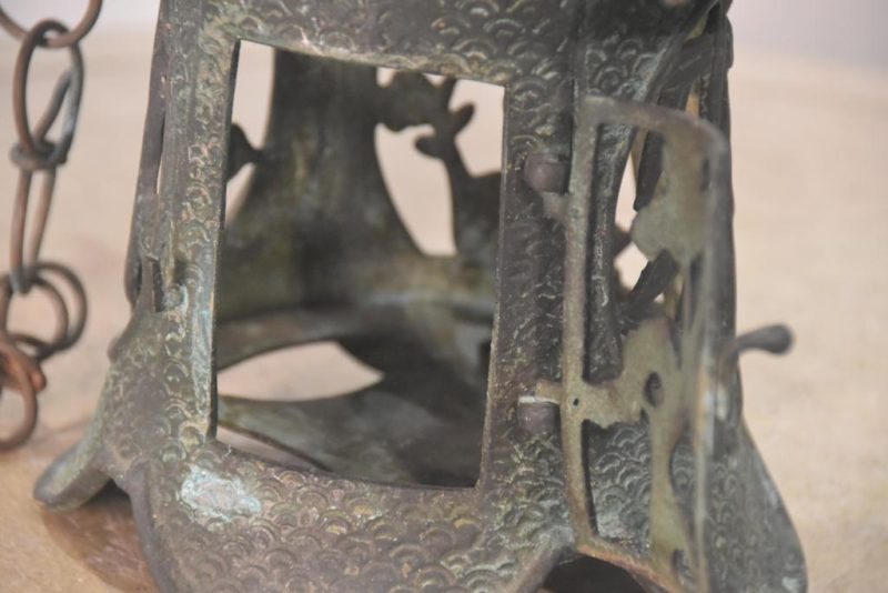 Japanese Bronze Hanging Lantern Width:200mm - Image 4