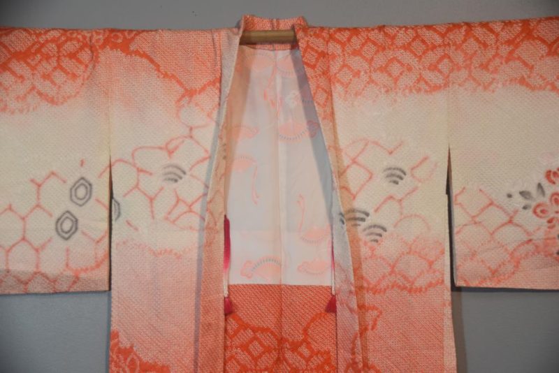 Apricot Fizz Shibori Silk Haori - Image 4