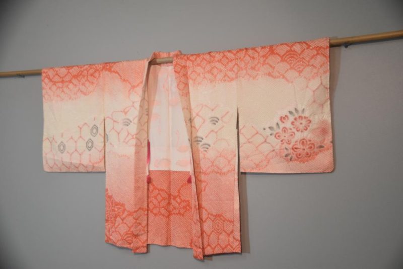Apricot Fizz Shibori Silk Haori - Image 5