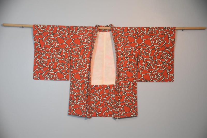 Jazzy Red Japanese Vintage Silk Haori