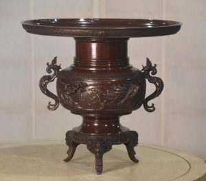 Bronze Usubata Vase Width:330mm