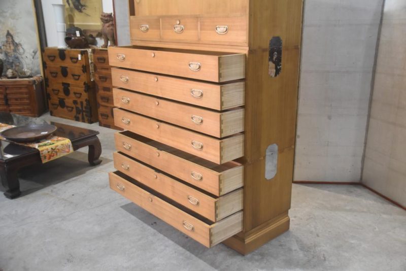 Japanese Vintage Wedding Chest (3 Sections) Width:1180mm - Image 10