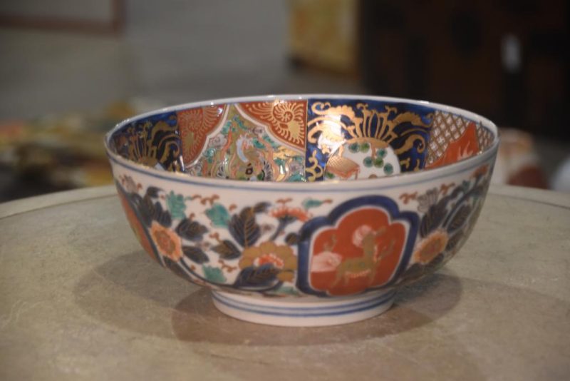 Japanese Imari Porcelain Bowl Width:240mm - Image 7