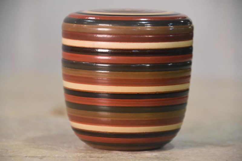 Japanese Spinning Top Design Natsume Tea Caddy Width:68mm - Image 3