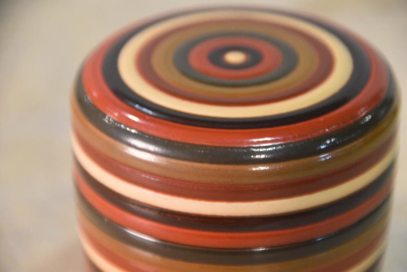 Japanese Spinning Top Design Natsume Tea Caddy Width:68mm - Image 2