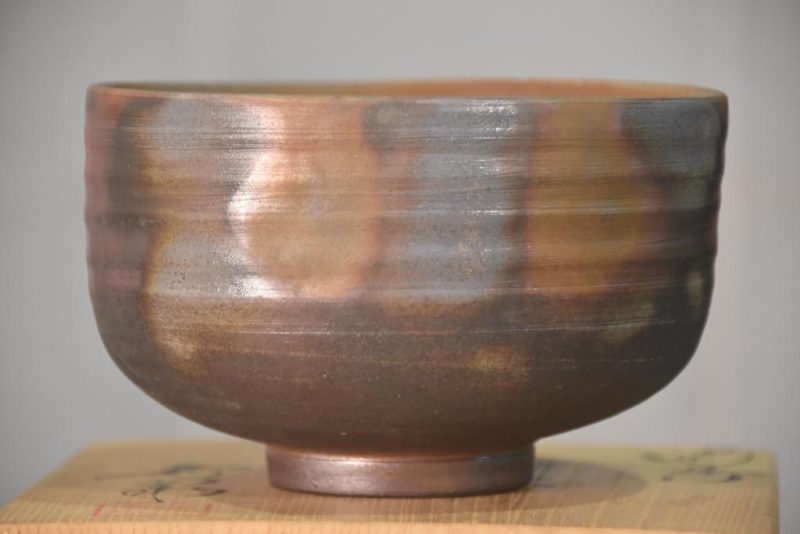 Bizen Pottery Chawan Tea Bowl in a Box Width:130mm - Image 8