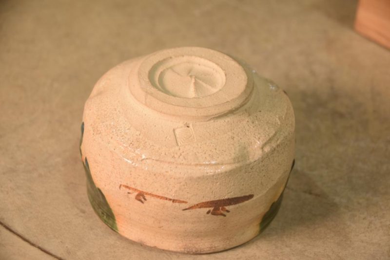 Oribe Pottery Chawan Tea Bowl in a Box Width:120mm - Image 6