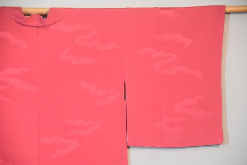 Dusty Pink with Jacquard Clouds Haori Jacket - Image 3