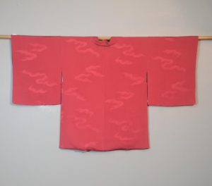 Dusty Pink with Jacquard Clouds Haori Jacket