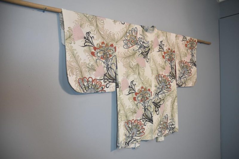 Cool Paisley Floral Vintage Silk Haori - Image 4