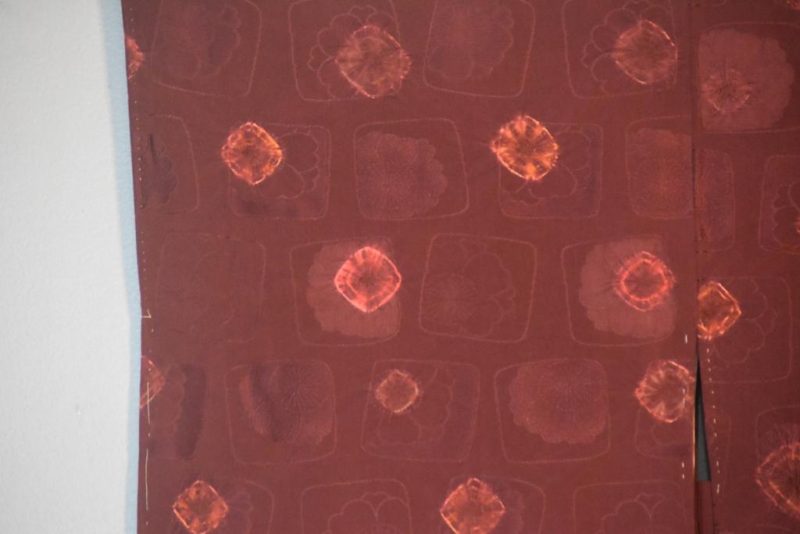 Deep Maroon Silk Haori Jacket - Image 2