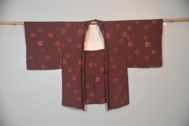 Deep Maroon Silk Haori Jacket - Image 5