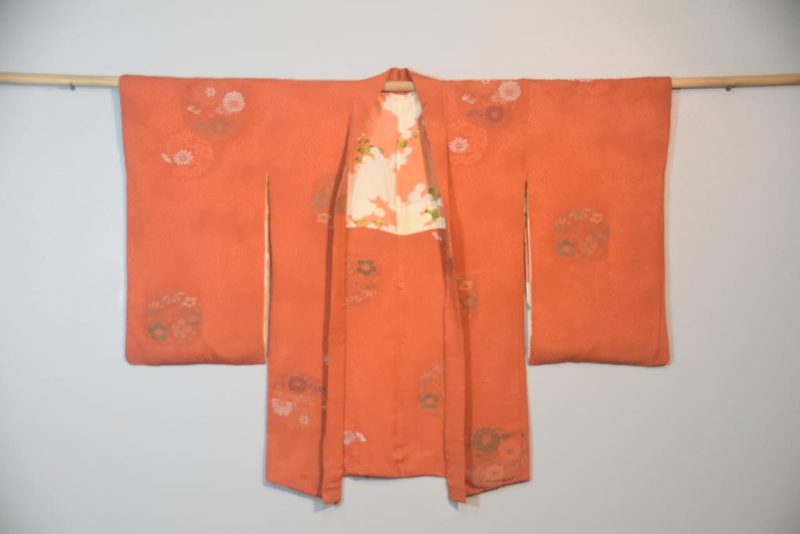 Rusty Red Silk Haori Jacket - Image 7