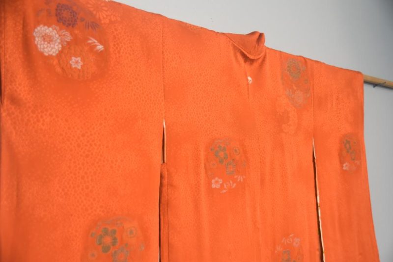 Rusty Red Silk Haori Jacket - Image 6