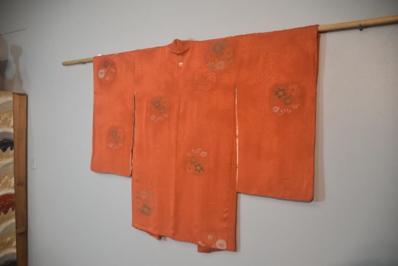 Rusty Red Silk Haori Jacket - Image 5