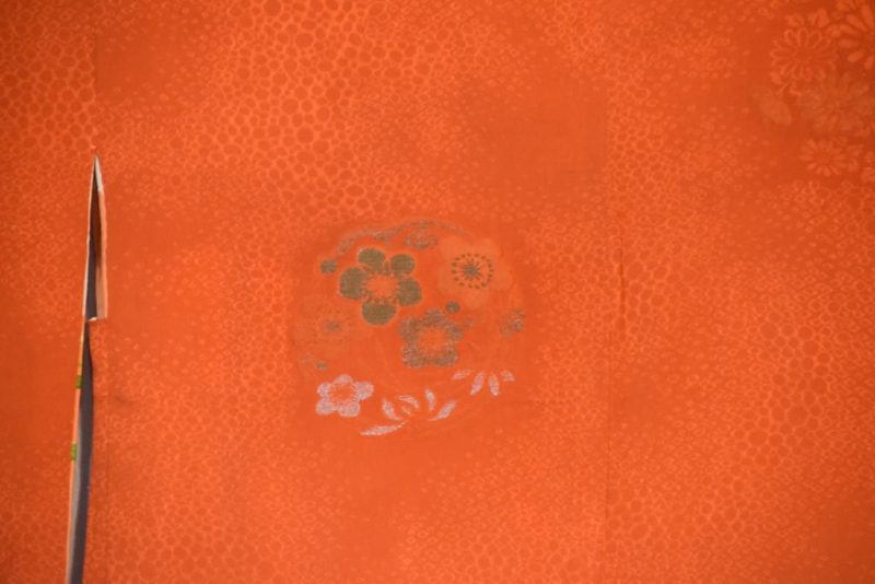 Rusty Red Silk Haori Jacket - Image 2