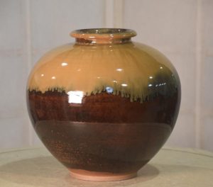 Contemporary Japanese Pottery Vase Width:250mm